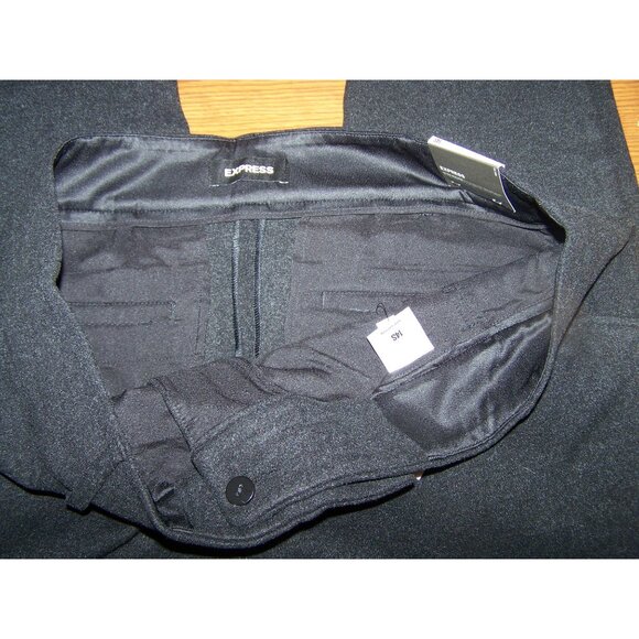 Express Ankle Pants Heavy Weight Deep Charcoal Gray 14S - Picture 7 of 14